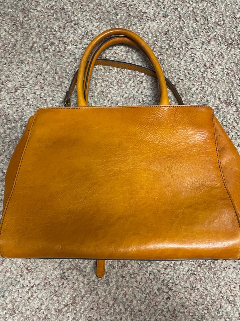 Divina Firenze Leather Tassel Satchel Handbag with detachable crossbody strap - Picture 2 of 12